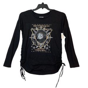 Fifth Sun Celestial Side Lace Up Long Sleeve Tee Juniors Size L